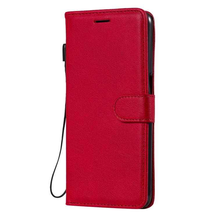 For OPPO A93 5G / A54 5G / A74 5G Solid Color Horizontal Flip Protective Leather Case with Holder & Card Slots & Wallet & Photo Frame & Lanyard(Red) by buy2fix