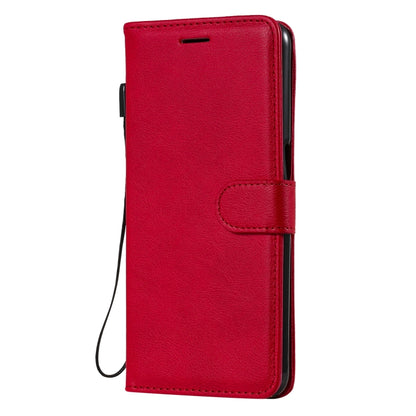 For OPPO A93 5G / A54 5G / A74 5G Solid Color Horizontal Flip Protective Leather Case with Holder & Card Slots & Wallet & Photo Frame & Lanyard(Red) by buy2fix