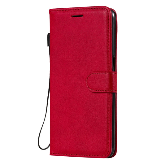 For OPPO A93 5G / A54 5G / A74 5G Solid Color Horizontal Flip Protective Leather Case with Holder & Card Slots & Wallet & Photo Frame & Lanyard(Red) by buy2fix