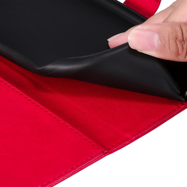 For OPPO A93 5G / A54 5G / A74 5G Solid Color Horizontal Flip Protective Leather Case with Holder & Card Slots & Wallet & Photo Frame & Lanyard(Red) by buy2fix