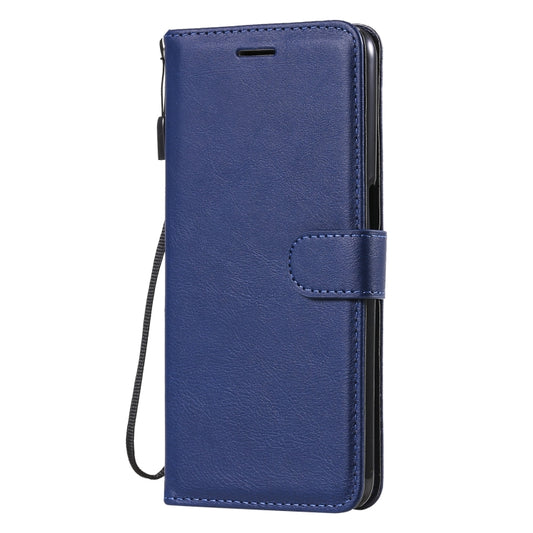 For OPPO A93 5G / A54 5G / A74 5G Solid Color Horizontal Flip Protective Leather Case with Holder & Card Slots & Wallet & Photo Frame & Lanyard(Blue) - OPPO Cases by buy2fix | Online Shopping UK | buy2fix
