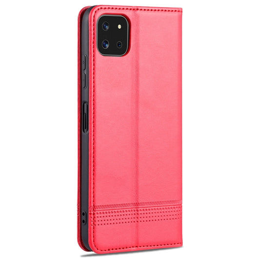 For Samsung Galaxy A22 5G AZNS Magnetic Calf Texture Horizontal Flip Leather Case with Card Slots & Holder & Wallet(Red) - Galaxy Phone Cases by AZNS | Online Shopping UK | buy2fix