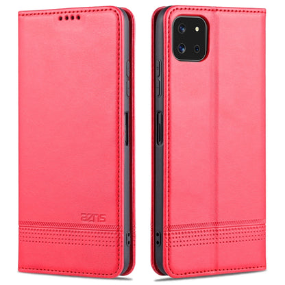 For Samsung Galaxy A22 5G AZNS Magnetic Calf Texture Horizontal Flip Leather Case with Card Slots & Holder & Wallet(Red) - Galaxy Phone Cases by AZNS | Online Shopping UK | buy2fix
