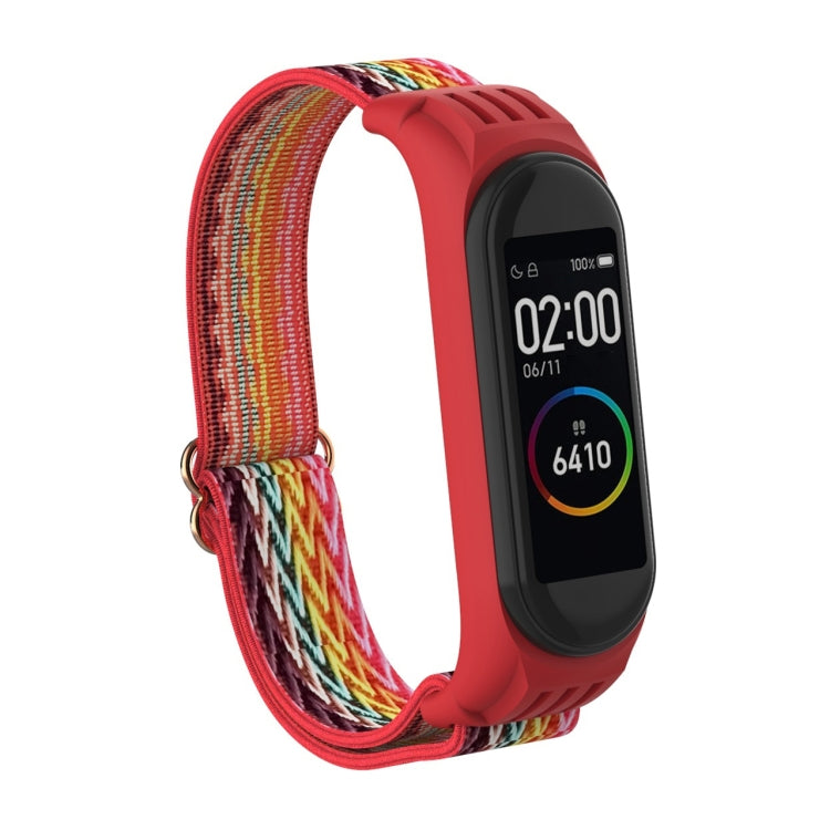 For Xiaomi Mi Band 6 / 5 / 4 / 3 Wavy Texture 8-shaped Buckle Watch Band(Rainbow) - Watch Bands by buy2fix | Online Shopping UK | buy2fix