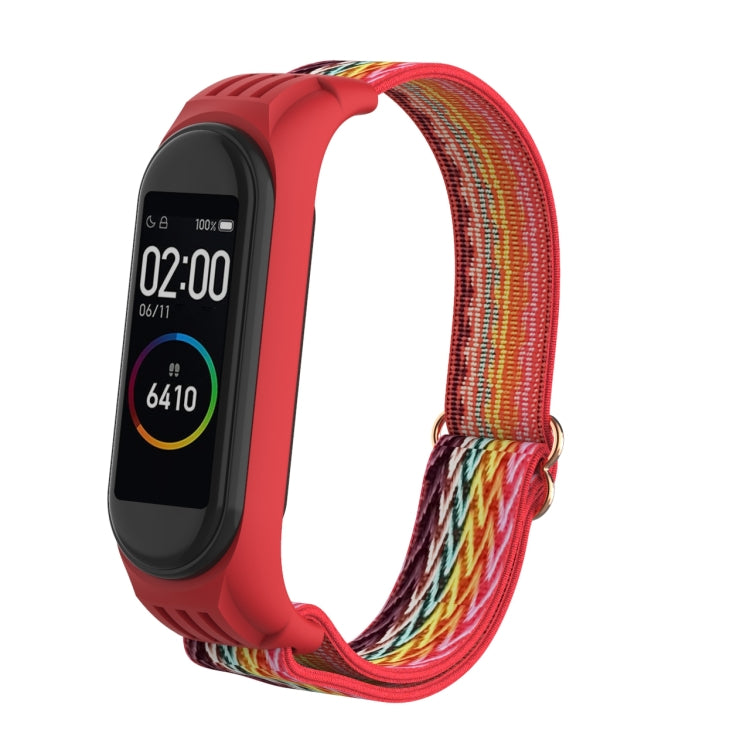 For Xiaomi Mi Band 6 / 5 / 4 / 3 Wavy Texture 8-shaped Buckle Watch Band(Rainbow) - Watch Bands by buy2fix | Online Shopping UK | buy2fix