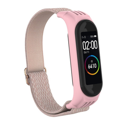For Xiaomi Mi Band 6 / 5 / 4 / 3 Wavy Texture 8-shaped Buckle Watch Band(Pink) - Watch Bands by buy2fix | Online Shopping UK | buy2fix