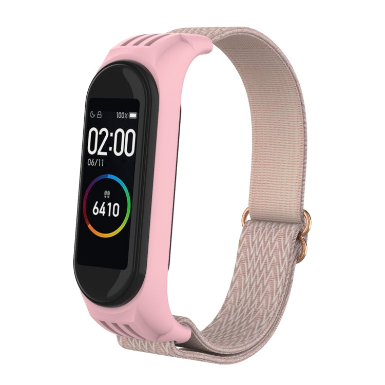 For Xiaomi Mi Band 6 / 5 / 4 / 3 Wavy Texture 8-shaped Buckle Watch Band(Pink) - Watch Bands by buy2fix | Online Shopping UK | buy2fix