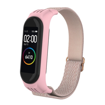 For Xiaomi Mi Band 6 / 5 / 4 / 3 Wavy Texture 8-shaped Buckle Watch Band(Pink) - Watch Bands by buy2fix | Online Shopping UK | buy2fix