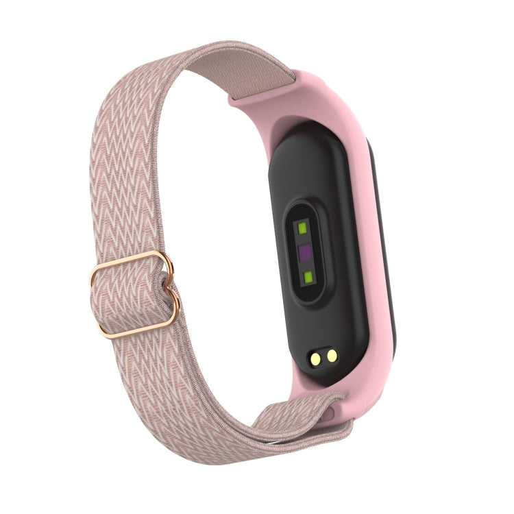 For Xiaomi Mi Band 6 / 5 / 4 / 3 Wavy Texture 8-shaped Buckle Watch Band(Pink) - Watch Bands by buy2fix | Online Shopping UK | buy2fix