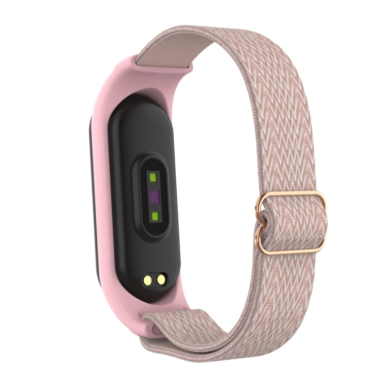 For Xiaomi Mi Band 6 / 5 / 4 / 3 Wavy Texture 8-shaped Buckle Watch Band(Pink) - Watch Bands by buy2fix | Online Shopping UK | buy2fix
