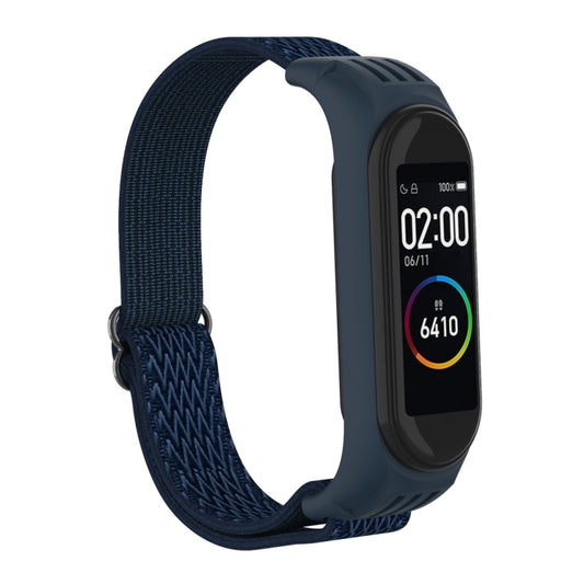 For Xiaomi Mi Band 6 / 5 / 4 / 3 Wavy Texture 8-shaped Buckle Watch Band(Midnight Blue) - Watch Bands by buy2fix | Online Shopping UK | buy2fix