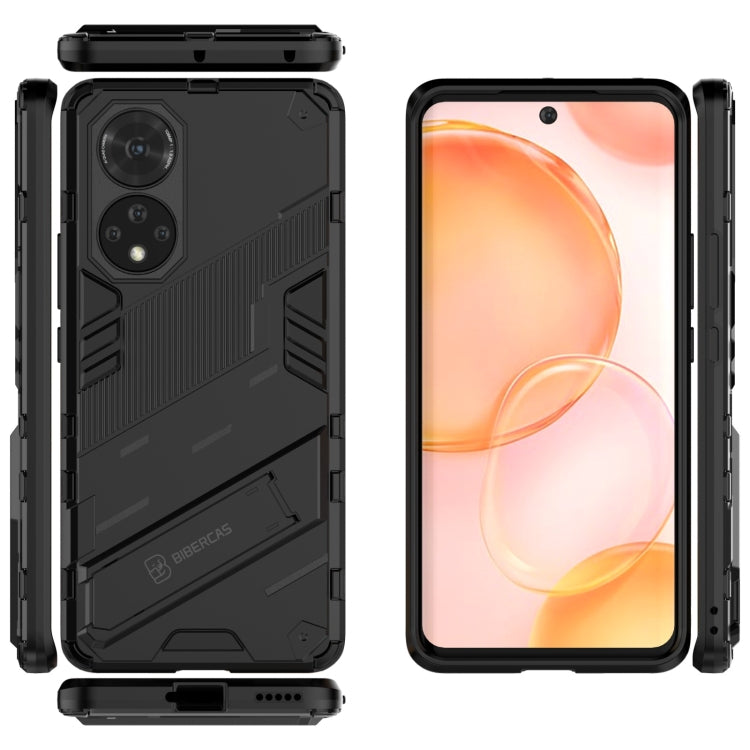 For Honor 50 Punk Armor 2 in 1 PC + TPU Shockproof Case with Invisible Holder(Black) - Honor Cases by buy2fix | Online Shopping UK | buy2fix