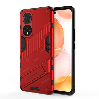 For Honor 50 Punk Armor 2 in 1 PC + TPU Shockproof Case with Invisible Holder(Red) - Honor Cases by buy2fix | Online Shopping UK | buy2fix