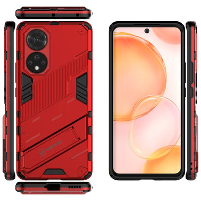 For Honor 50 Punk Armor 2 in 1 PC + TPU Shockproof Case with Invisible Holder(Red) - Honor Cases by buy2fix | Online Shopping UK | buy2fix