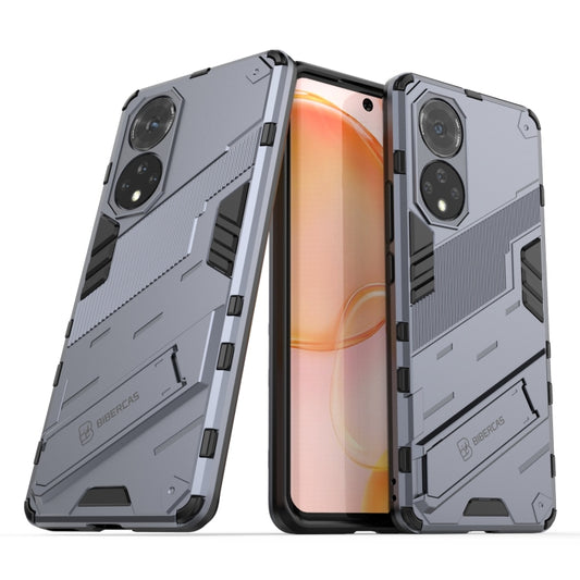 For Honor 50 Punk Armor 2 in 1 PC + TPU Shockproof Case with Invisible Holder(Grey) - Honor Cases by buy2fix | Online Shopping UK | buy2fix