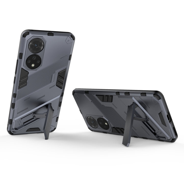 For Honor 50 Punk Armor 2 in 1 PC + TPU Shockproof Case with Invisible Holder(Grey) - Honor Cases by buy2fix | Online Shopping UK | buy2fix