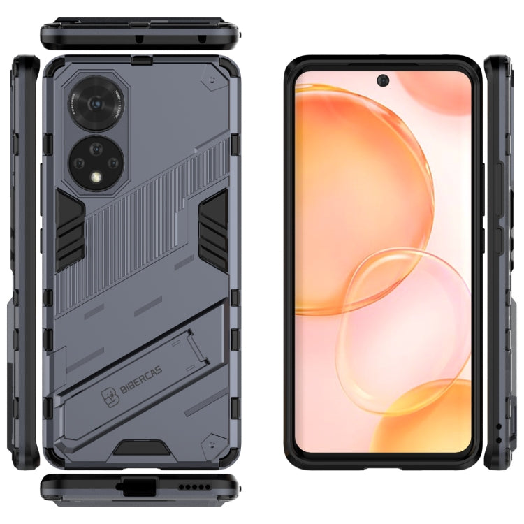 For Honor 50 Punk Armor 2 in 1 PC + TPU Shockproof Case with Invisible Holder(Grey) - Honor Cases by buy2fix | Online Shopping UK | buy2fix