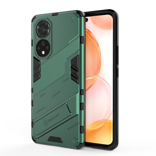 For Honor 50 Punk Armor 2 in 1 PC + TPU Shockproof Case with Invisible Holder(Green) - Honor Cases by buy2fix | Online Shopping UK | buy2fix