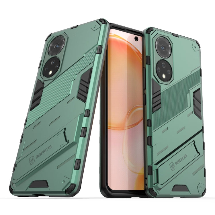 For Honor 50 Punk Armor 2 in 1 PC + TPU Shockproof Case with Invisible Holder(Green) - Honor Cases by buy2fix | Online Shopping UK | buy2fix