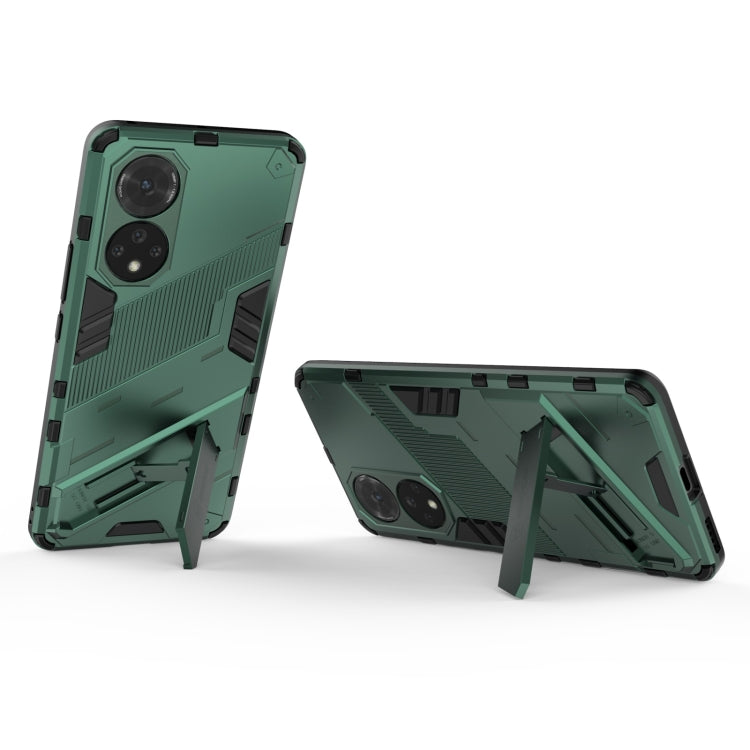 For Honor 50 Punk Armor 2 in 1 PC + TPU Shockproof Case with Invisible Holder(Green) - Honor Cases by buy2fix | Online Shopping UK | buy2fix
