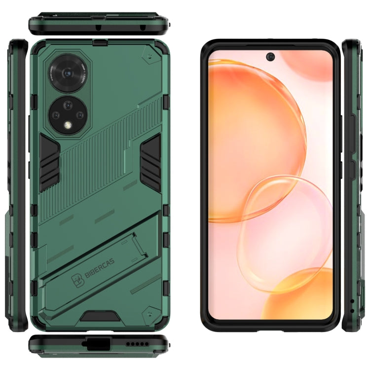 For Honor 50 Punk Armor 2 in 1 PC + TPU Shockproof Case with Invisible Holder(Green) - Honor Cases by buy2fix | Online Shopping UK | buy2fix