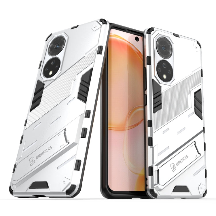 For Honor 50 Punk Armor 2 in 1 PC + TPU Shockproof Case with Invisible Holder(White) - Honor Cases by buy2fix | Online Shopping UK | buy2fix
