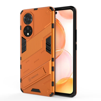 For Honor 50 Punk Armor 2 in 1 PC + TPU Shockproof Case with Invisible Holder(Orange) - Honor Cases by buy2fix | Online Shopping UK | buy2fix