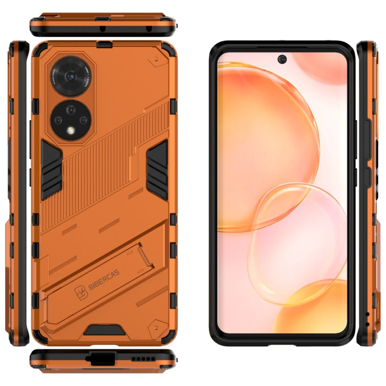 For Honor 50 Punk Armor 2 in 1 PC + TPU Shockproof Case with Invisible Holder(Orange) - Honor Cases by buy2fix | Online Shopping UK | buy2fix