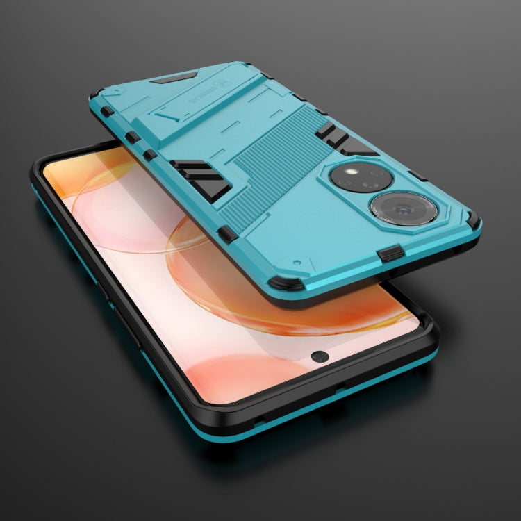 For Honor 50 Punk Armor 2 in 1 PC + TPU Shockproof Case with Invisible Holder(Blue) - Honor Cases by buy2fix | Online Shopping UK | buy2fix