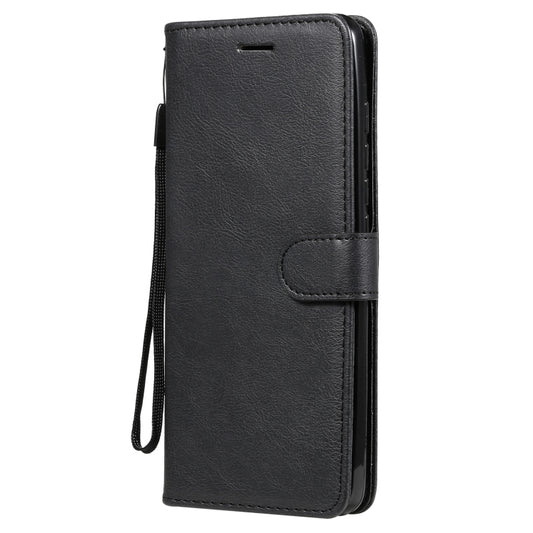 For Motorola Moto G60 / G40 Fusion Solid Color Horizontal Flip Protective Leather Case with Holder & Card Slots & Wallet & Photo Frame & Lanyard(Black) - Motorola Cases by buy2fix | Online Shopping UK | buy2fix