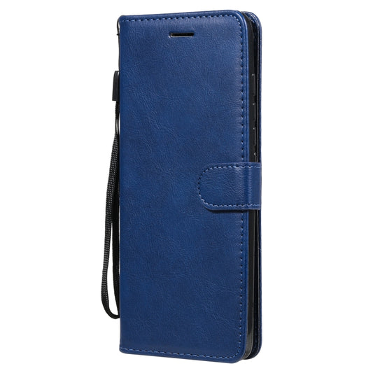 For Motorola Moto G60 / G40 Fusion Solid Color Horizontal Flip Protective Leather Case with Holder & Card Slots & Wallet & Photo Frame & Lanyard(Blue) - Motorola Cases by buy2fix | Online Shopping UK | buy2fix
