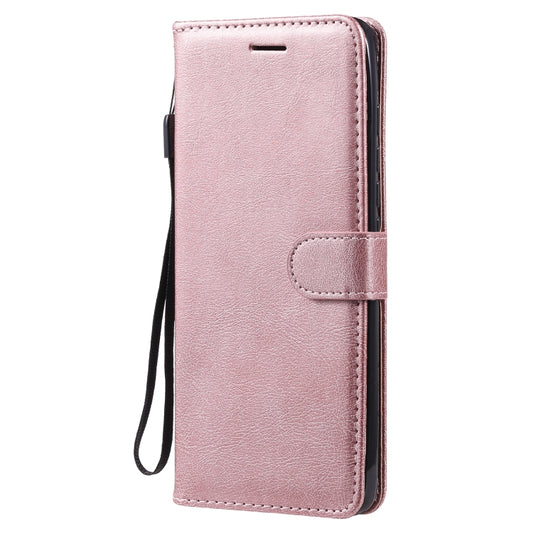 For Motorola Moto G60 / G40 Fusion Solid Color Horizontal Flip Protective Leather Case with Holder & Card Slots & Wallet & Photo Frame & Lanyard(Rose Gold) - Motorola Cases by buy2fix | Online Shopping UK | buy2fix