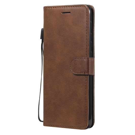 For Motorola Moto E7 Power Solid Color Horizontal Flip Protective Leather Case with Holder & Card Slots & Wallet & Photo Frame & Lanyard(Brown) - Motorola Cases by buy2fix | Online Shopping UK | buy2fix