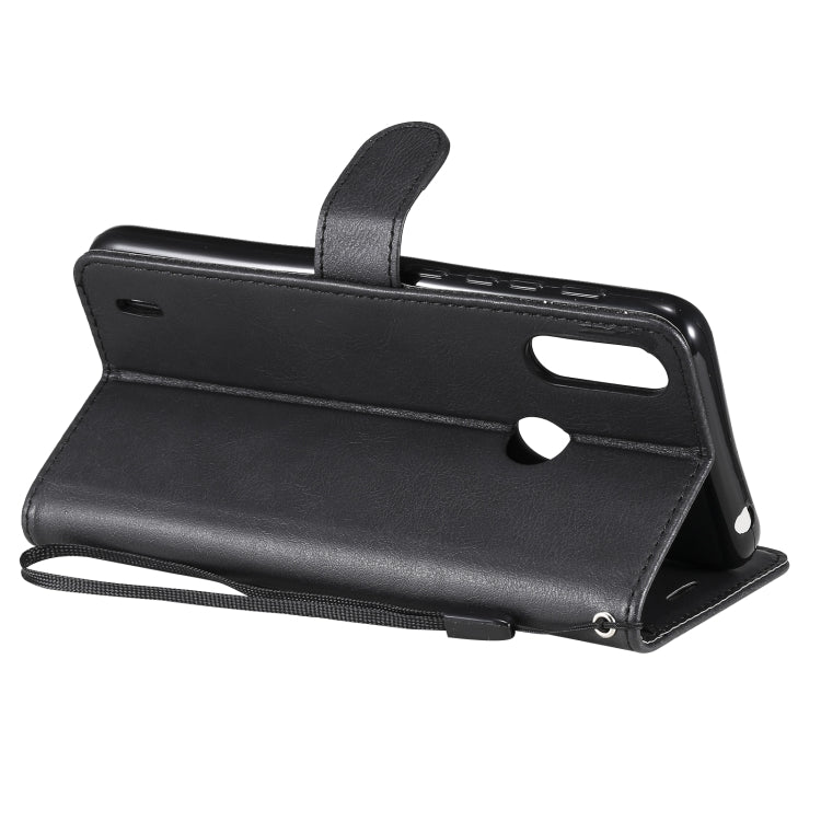 For Motorola Moto E7 Power Solid Color Horizontal Flip Protective Leather Case with Holder & Card Slots & Wallet & Photo Frame & Lanyard(Black) - Motorola Cases by buy2fix | Online Shopping UK | buy2fix