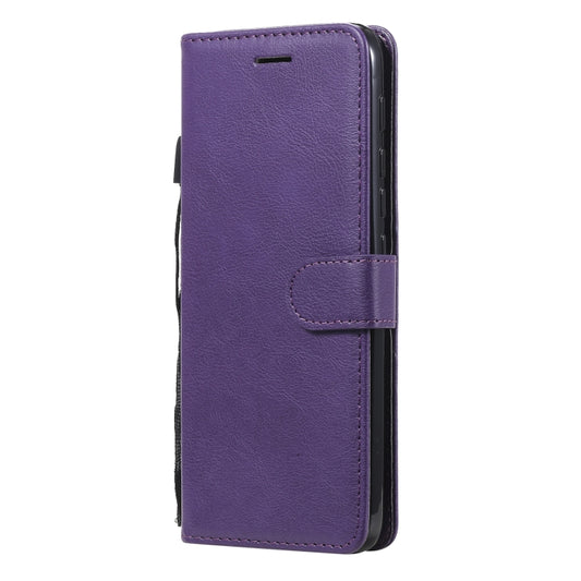 For Motorola Moto G10 / G30 Solid Color Horizontal Flip Protective Leather Case with Holder & Card Slots & Wallet & Photo Frame & Lanyard(Purple) - Motorola Cases by buy2fix | Online Shopping UK | buy2fix