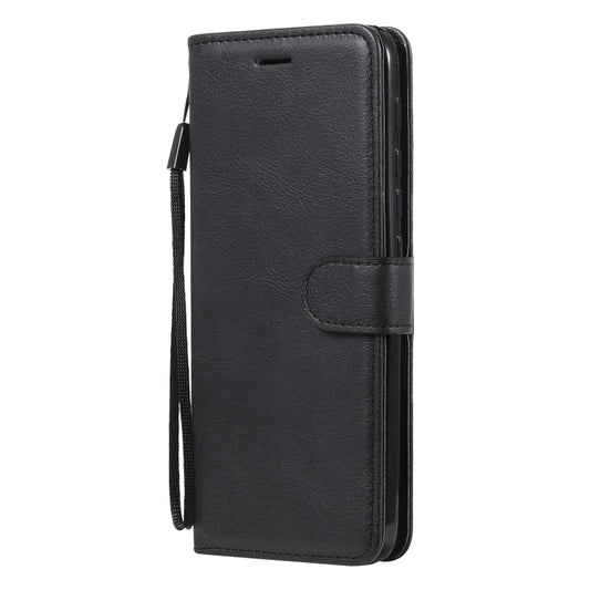 For Motorola Moto G10 / G30 Solid Color Horizontal Flip Protective Leather Case with Holder & Card Slots & Wallet & Photo Frame & Lanyard(Black) - Motorola Cases by buy2fix | Online Shopping UK | buy2fix