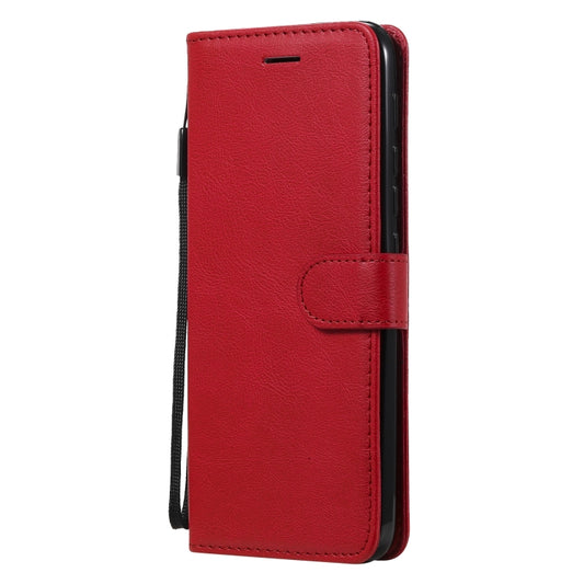 For Motorola Moto G10 / G30 Solid Color Horizontal Flip Protective Leather Case with Holder & Card Slots & Wallet & Photo Frame & Lanyard(Red) - Motorola Cases by buy2fix | Online Shopping UK | buy2fix