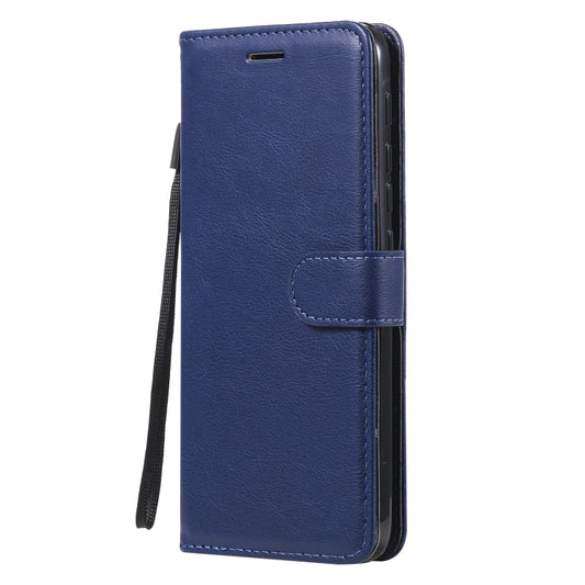 For Motorola Moto G10 / G30 Solid Color Horizontal Flip Protective Leather Case with Holder & Card Slots & Wallet & Photo Frame & Lanyard(Blue) - Motorola Cases by buy2fix | Online Shopping UK | buy2fix
