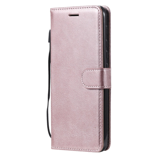 For Motorola Moto G10 / G30 Solid Color Horizontal Flip Protective Leather Case with Holder & Card Slots & Wallet & Photo Frame & Lanyard(Rose Gold) - Motorola Cases by buy2fix | Online Shopping UK | buy2fix