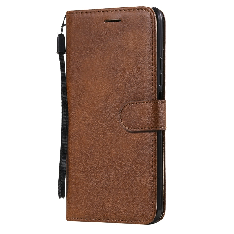 For Xiaomi Mi 11 Lite Solid Color Horizontal Flip Protective Leather Case with Holder & Card Slots & Wallet & Photo Frame & Lanyard(Brown) - Xiaomi Cases by buy2fix | Online Shopping UK | buy2fix