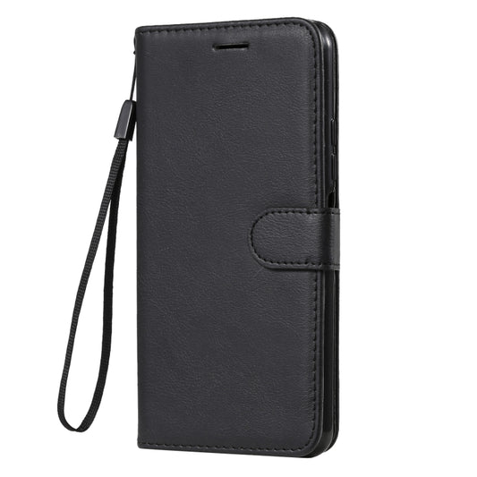 For Xiaomi Mi 11 Lite Solid Color Horizontal Flip Protective Leather Case with Holder & Card Slots & Wallet & Photo Frame & Lanyard(Black) - Xiaomi Cases by buy2fix | Online Shopping UK | buy2fix