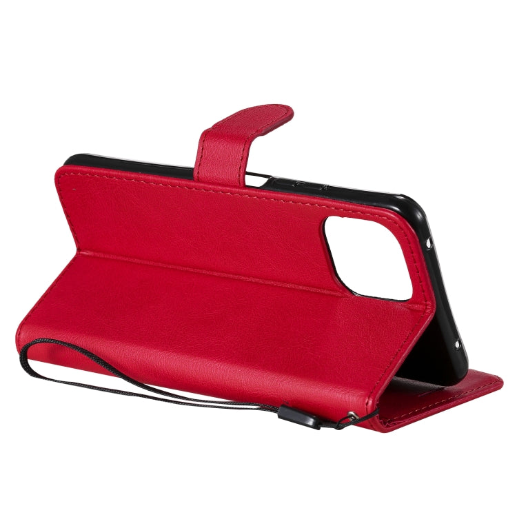 For Xiaomi Mi 11 Lite Solid Color Horizontal Flip Protective Leather Case with Holder & Card Slots & Wallet & Photo Frame & Lanyard(Red) - Xiaomi Cases by buy2fix | Online Shopping UK | buy2fix
