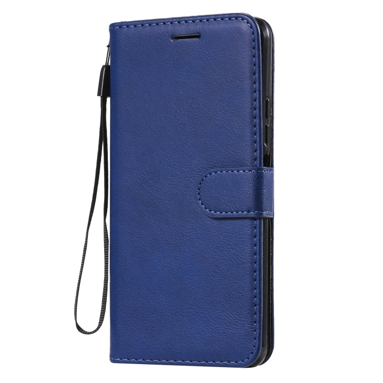 For Xiaomi Mi 11 Lite Solid Color Horizontal Flip Protective Leather Case with Holder & Card Slots & Wallet & Photo Frame & Lanyard(Blue) - Xiaomi Cases by buy2fix | Online Shopping UK | buy2fix