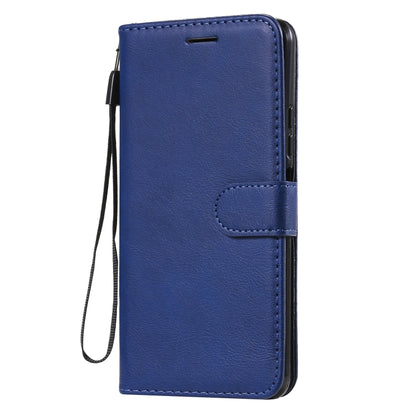 For Xiaomi Mi 11 Lite Solid Color Horizontal Flip Protective Leather Case with Holder & Card Slots & Wallet & Photo Frame & Lanyard(Blue) - Xiaomi Cases by buy2fix | Online Shopping UK | buy2fix