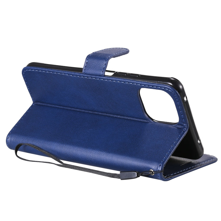 For Xiaomi Mi 11 Lite Solid Color Horizontal Flip Protective Leather Case with Holder & Card Slots & Wallet & Photo Frame & Lanyard(Blue) - Xiaomi Cases by buy2fix | Online Shopping UK | buy2fix