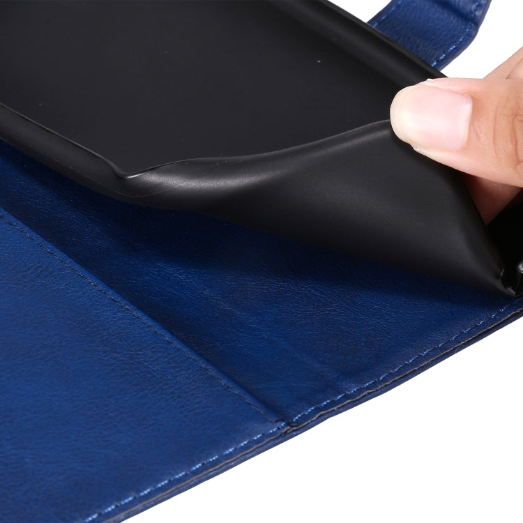 For Xiaomi Mi 11 Lite Solid Color Horizontal Flip Protective Leather Case with Holder & Card Slots & Wallet & Photo Frame & Lanyard(Blue) - Xiaomi Cases by buy2fix | Online Shopping UK | buy2fix