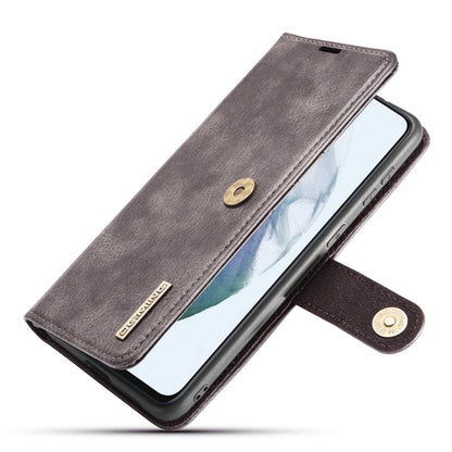 For Samsung Galaxy S21 FE DG.MING Crazy Horse Texture Flip Detachable Magnetic Leather Case with Holder & Card Slots & Wallet(Grey) - Galaxy Phone Cases by DG.MING | Online Shopping UK | buy2fix