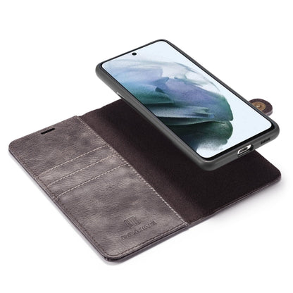 For Samsung Galaxy S21 FE DG.MING Crazy Horse Texture Flip Detachable Magnetic Leather Case with Holder & Card Slots & Wallet(Grey) - Galaxy Phone Cases by DG.MING | Online Shopping UK | buy2fix