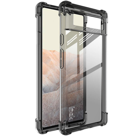For Google Pixel 6 IMAK All-inclusive Shockproof Airbag TPU Case with Screen Protector(Transparent Black) - Google Cases by imak | Online Shopping UK | buy2fix