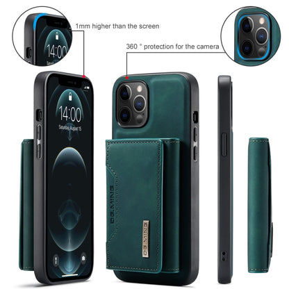 For iPhone 12 / 12 Pro DG.MING M2 Series 3-Fold Multi Card Bag + Magnetic Back Cover Shockproof Case with Wallet & Holder Function(Green) - iPhone 12 / 12 Pro Cases by DG.MING | Online Shopping UK | buy2fix